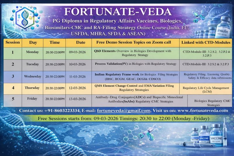 FREE 5-Day Virtual Demo Sessions on Regulatory Affairs -