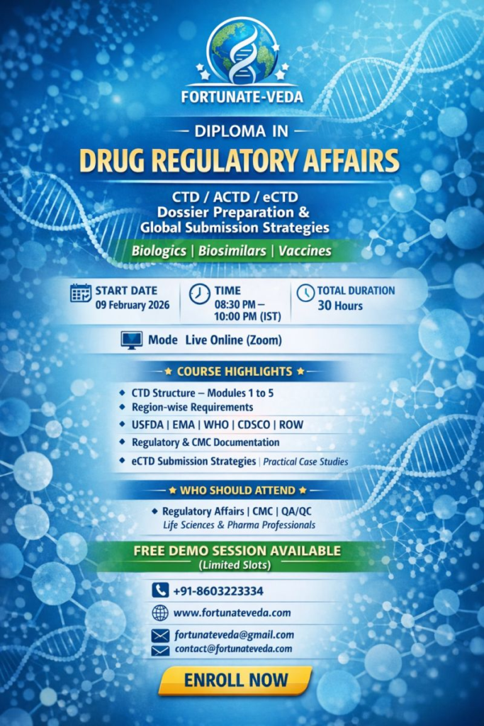 Diploma in Drug Regulatory Affairs