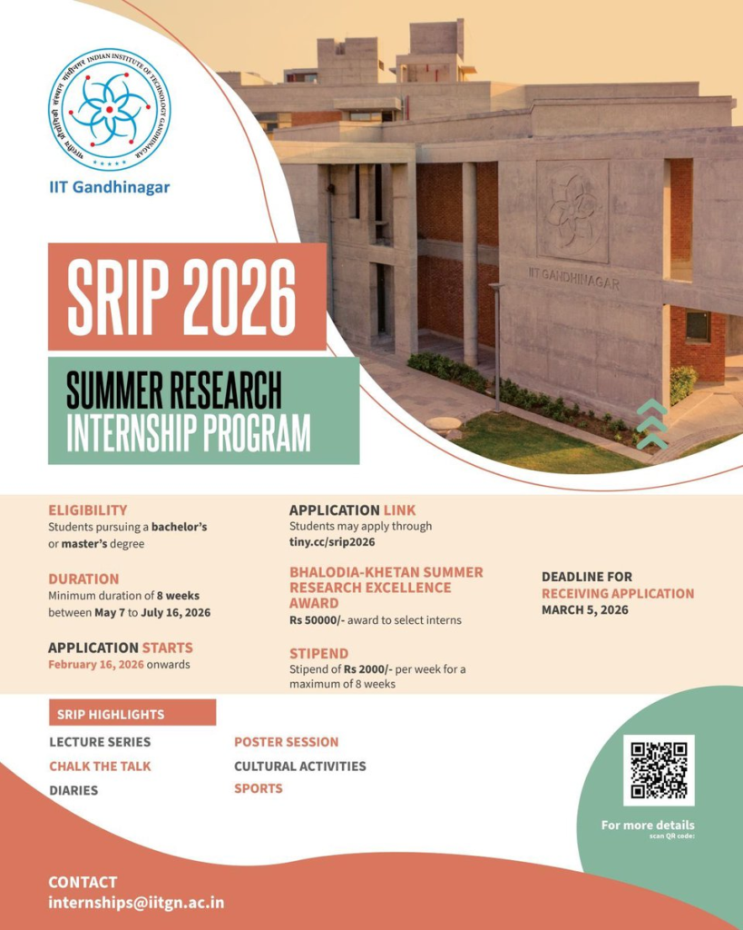 Summer Research Internship at IIT Gandhinagar