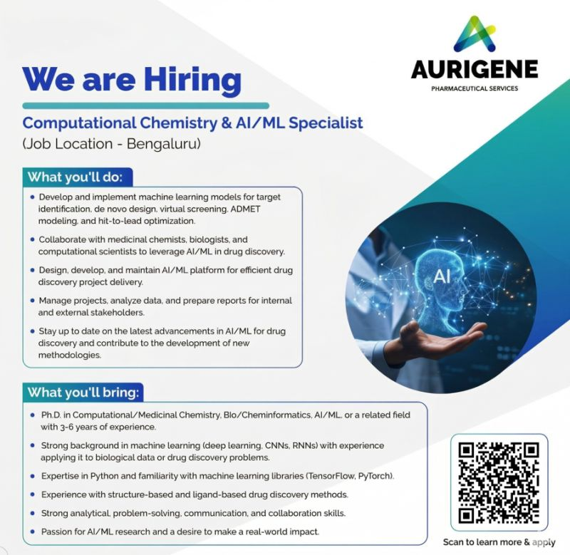 Specialist - Computational Chemistry & AI/ML - Bengaluru