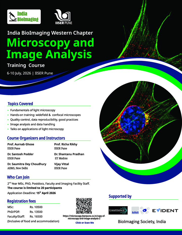 Microscopy and Image Analysis Training Course - IISER Pune
