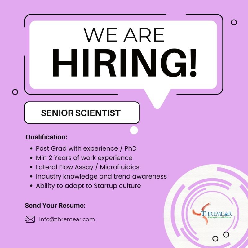 Hiring Senior scientist - Thremear