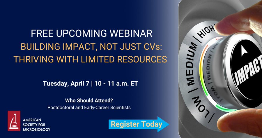 FREE webinar, "Building Impact, Not Just CVs: Thriving with Limited Resources