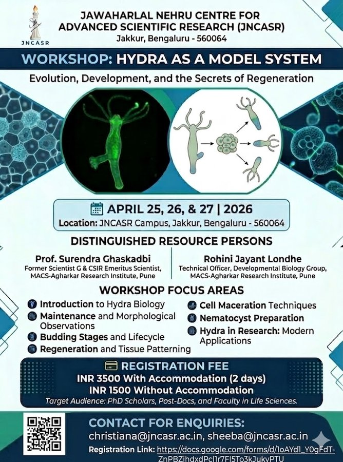 Workshop: Hydra as a Model System - JNCASR - Bengaluru