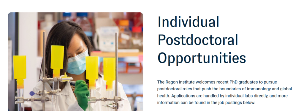 3 postdoctoral positions are now open at the Ragon Institute of Mass General Brigham, MIT, and Harvard