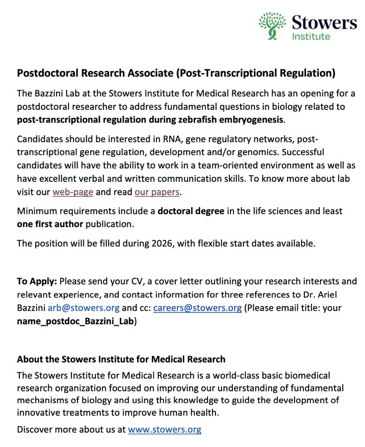 Hiring a Postdoctoral Research Associate