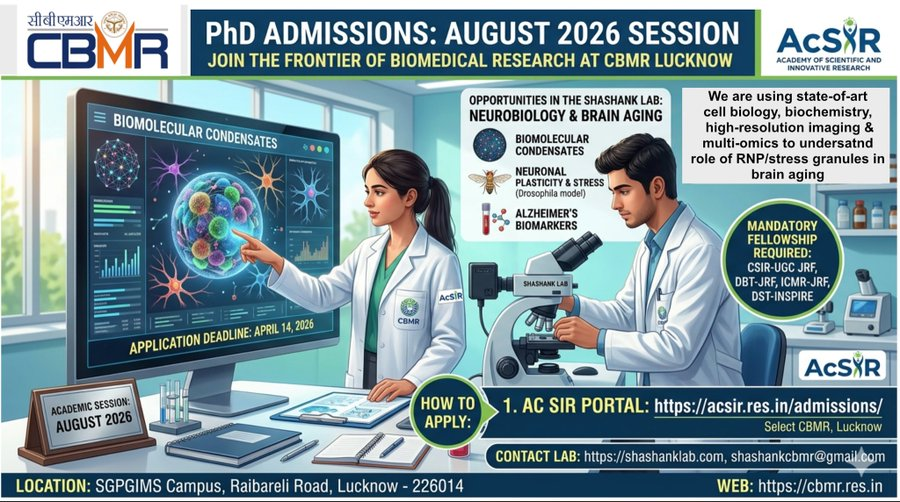 CBMR Lucknow - PhD admissions