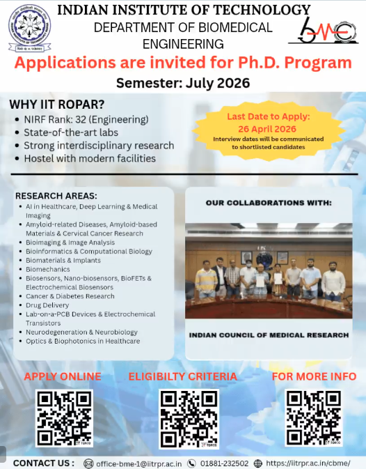 Ph.D. program (July 2026) - IIT Ropar