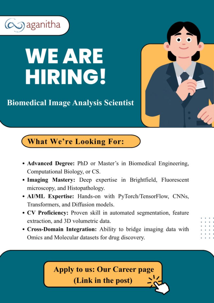 Hiring for a Biomedical Image Analysis Scientist at Aganitha - Hhyderabad