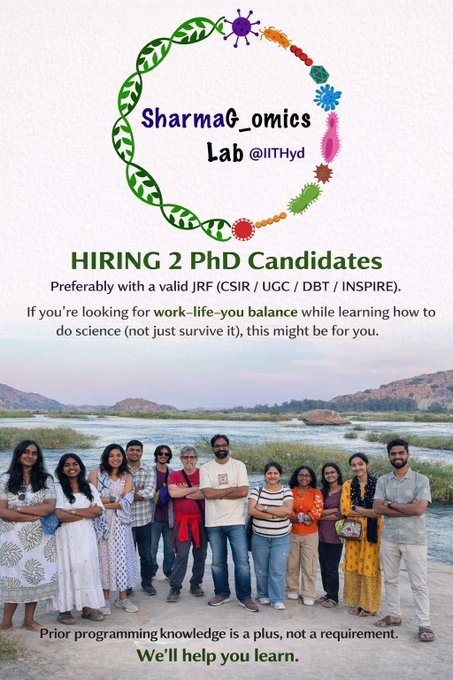 Omics Lab IIT Hyderabad hiring PhD students