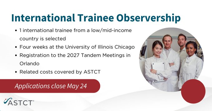 2027 ASTCT International Trainee Observership Application