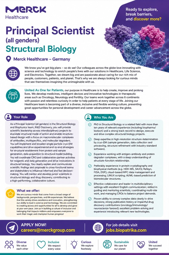 Principal Scientist (all genders) Structural Biology - Germany