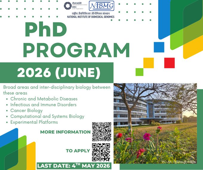 BRIC–NIBMG is inviting applications for PhD programme