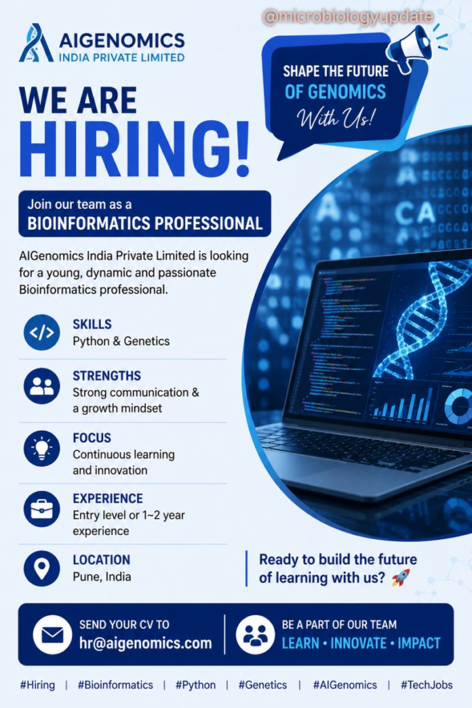 Bioinformatics and Genetics Opportunity in Pune