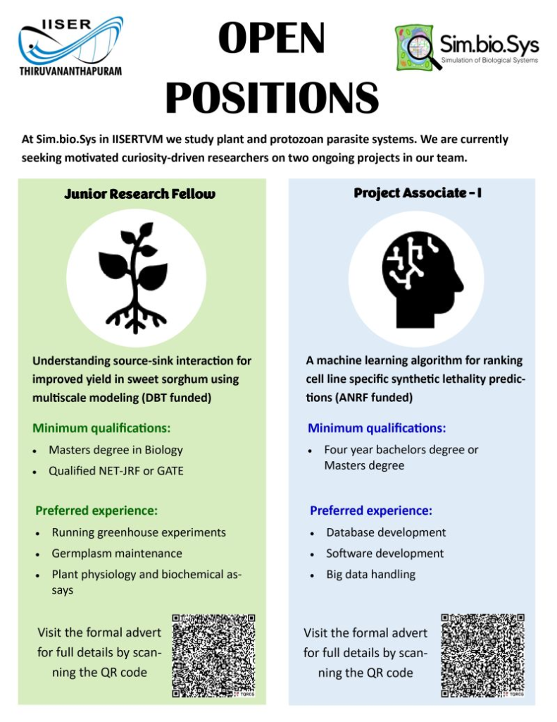 IISER Thiruvananthapuram hiring JRF and Project Associate 