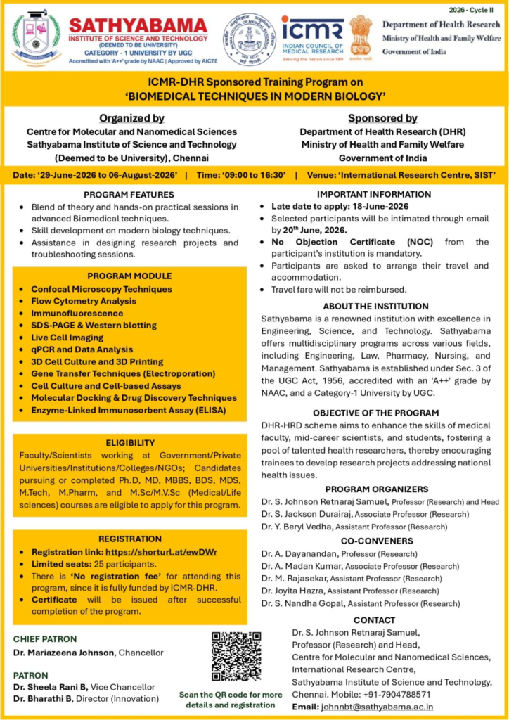 Training Program on Biomedical Techniques in Modern Biology