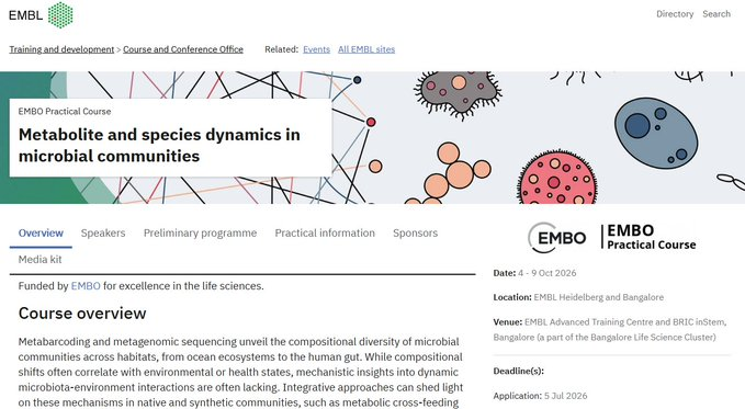 EMBO Practical Course: Metabolite and Species Dynamics in Microbial Communities