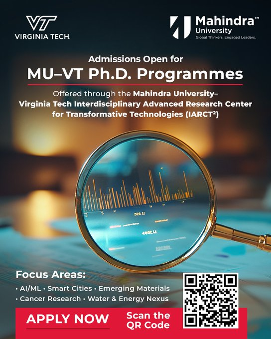MU–VT Ph.D. Programmes at Mahindra University