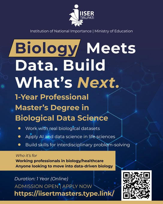 IISER Tirupati Professional Master’s Degree in Biological Data Science