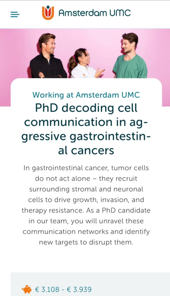 PhD Opportunity in Cancer Biology | Amsterdam UMC