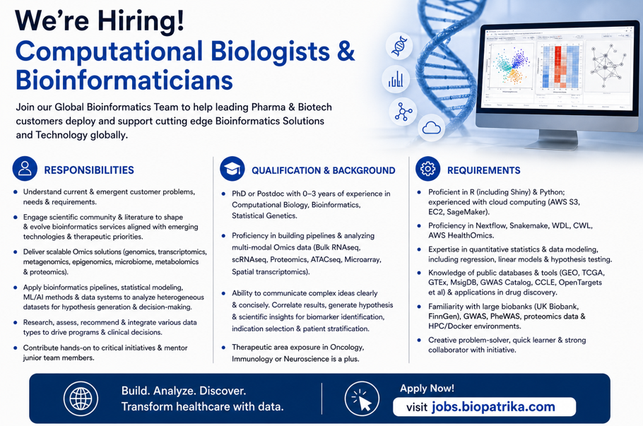 Computational Biology & Bioinformatics Scientist - Zifo - Chennai