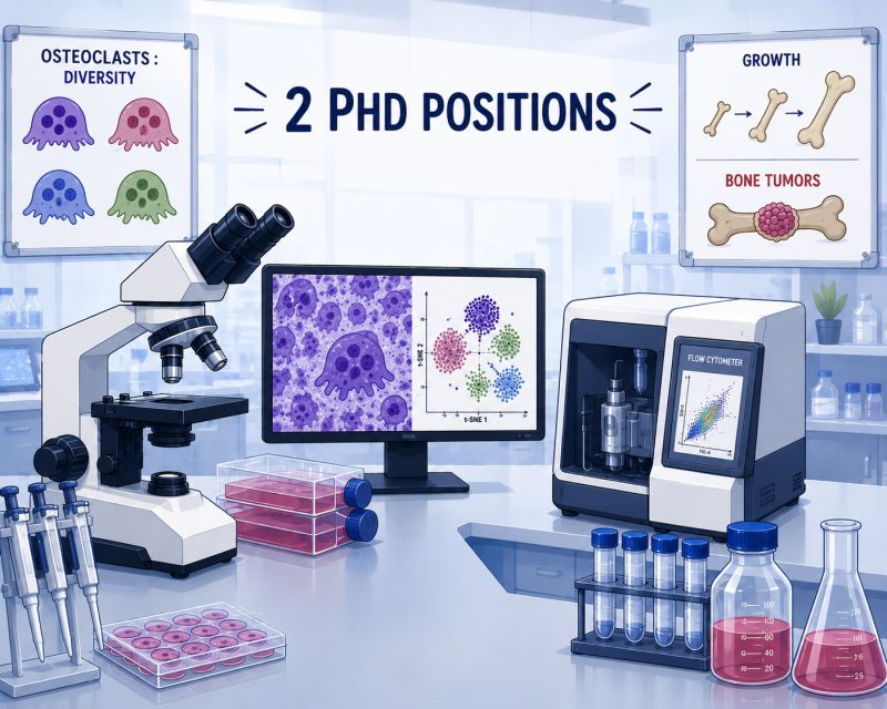 Two PhD positions are available - Bone and immunology 