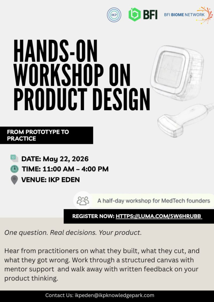 Hands-on Workshop on Product design: From Prototype to Practice - MedTech - Bangalore