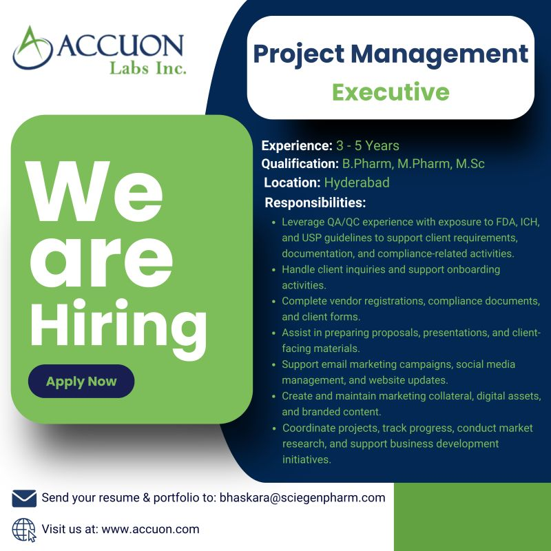 Hiring Project Management Executive | Hyderabad