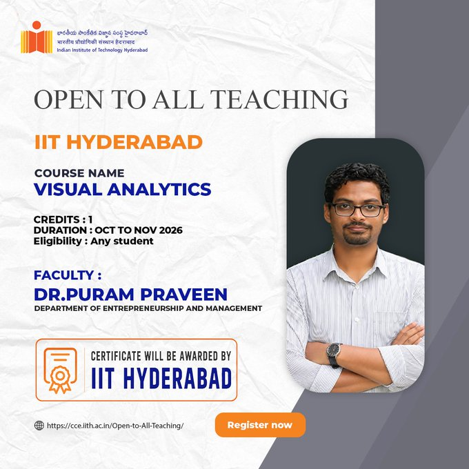Course: Visual Analytics | IIT Hyderabad | Biopatrika jobs