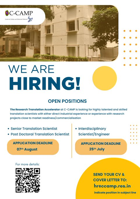 C-Camp hiring for Research Translation Accelerator | Bangalore