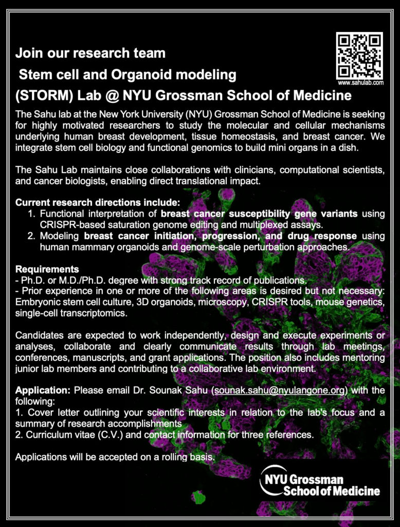 Recruiting a Postdoctoral Fellow | CRISPR engineering