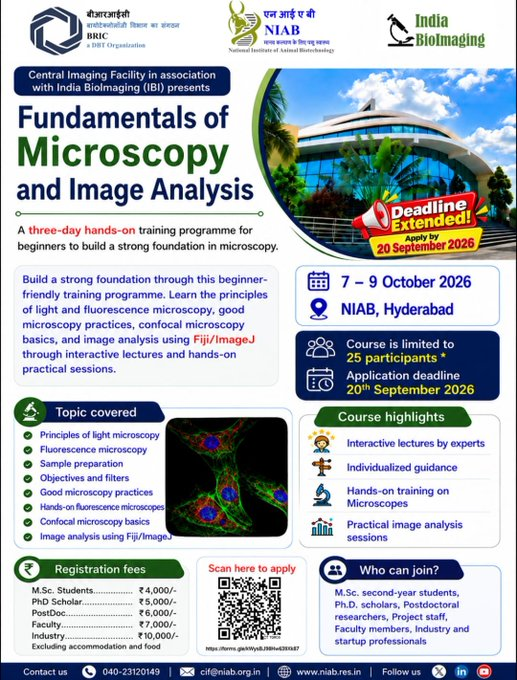 Course: Fundamentals of Microscopy and Image Analysis